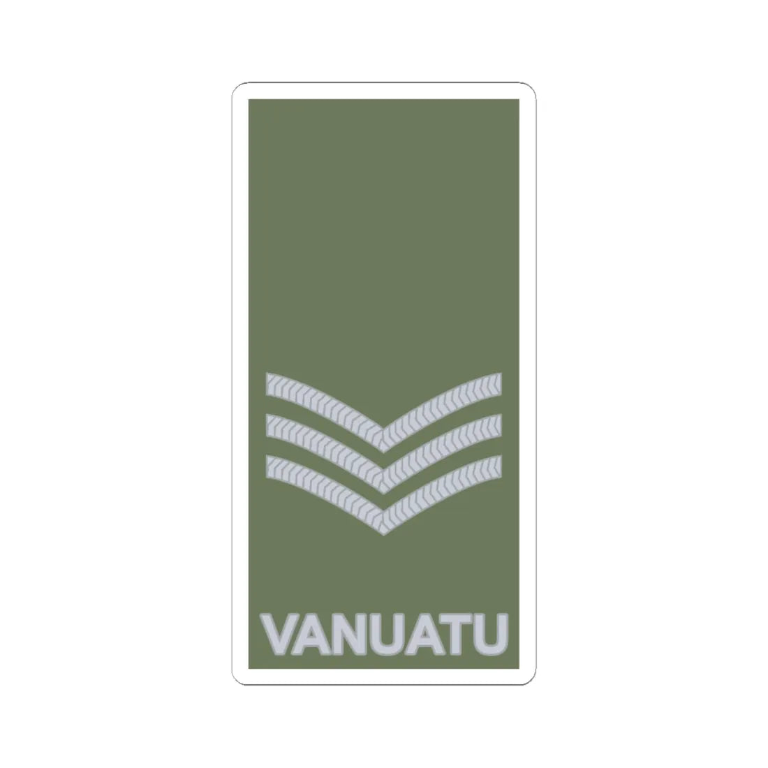 Vanuatu Mobile Force OR 6 (Vanuatu) (Military Rank) STICKER Vinyl Kiss-Cut Decal 6 Inch White - The Sticker Space