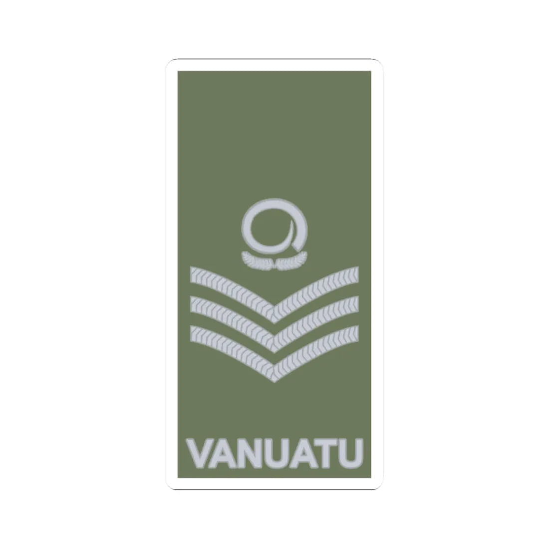 Vanuatu Mobile Force OR 7 (Vanuatu) (Military Rank) STICKER Vinyl Kiss-Cut Decal 2 Inch White - The Sticker Space