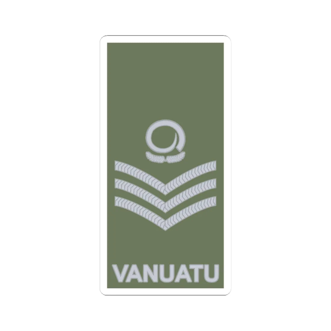 Vanuatu Mobile Force OR 7 (Vanuatu) (Military Rank) STICKER Vinyl Kiss-Cut Decal 3 Inch White - The Sticker Space