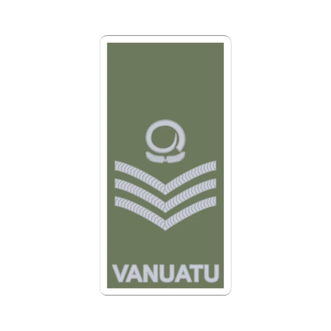Vanuatu Mobile Force OR 7 (Vanuatu) (Military Rank) STICKER Vinyl Kiss-Cut Decal 4 Inch White - The Sticker Space