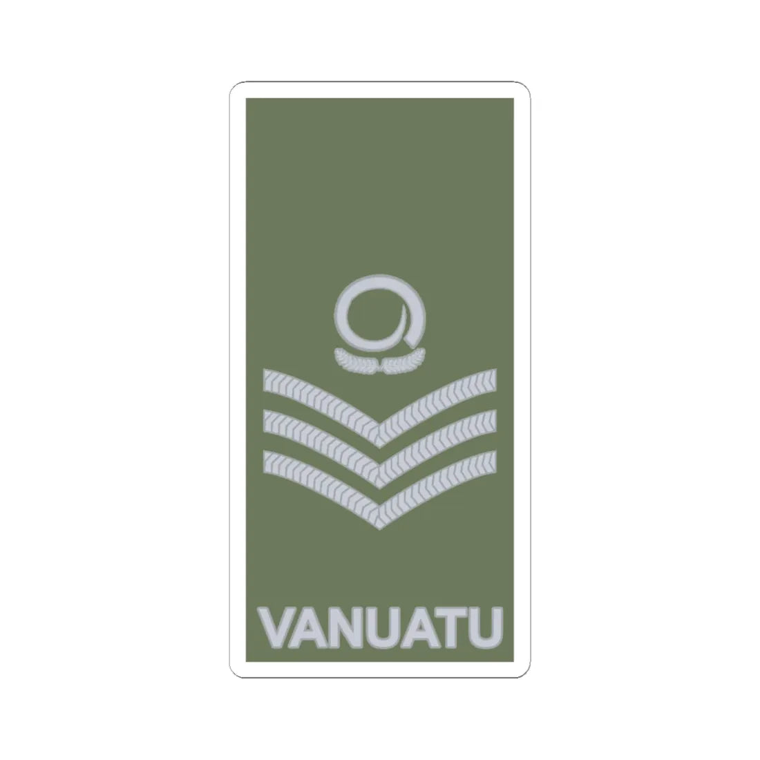 Vanuatu Mobile Force OR 7 (Vanuatu) (Military Rank) STICKER Vinyl Kiss-Cut Decal 6 Inch White - The Sticker Space