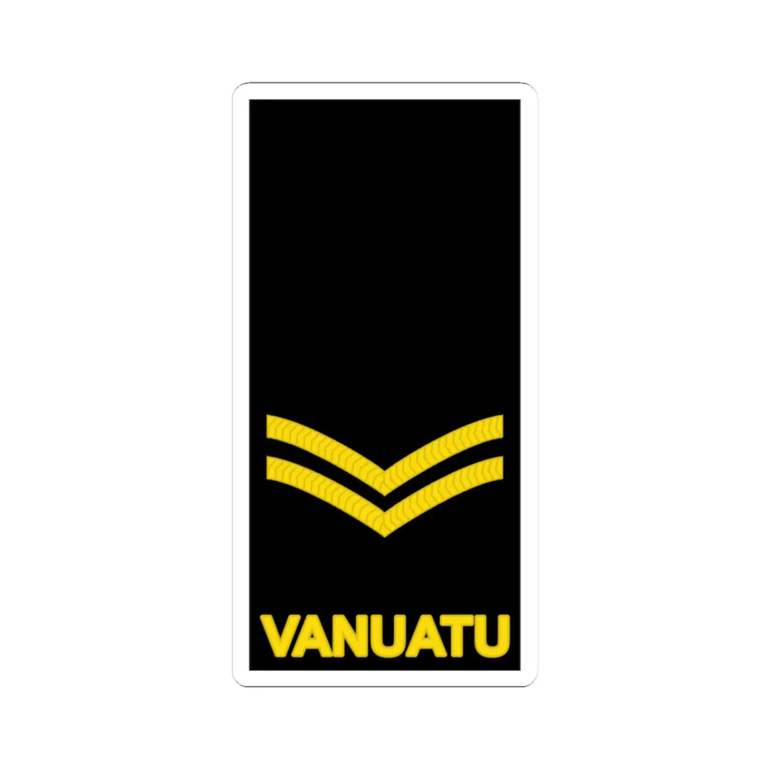 Vanuatu Police Maritime Wing OR 4 (Vanuatu) (Military Rank) STICKER Vinyl Kiss-Cut Decal 3 Inch White - The Sticker Space