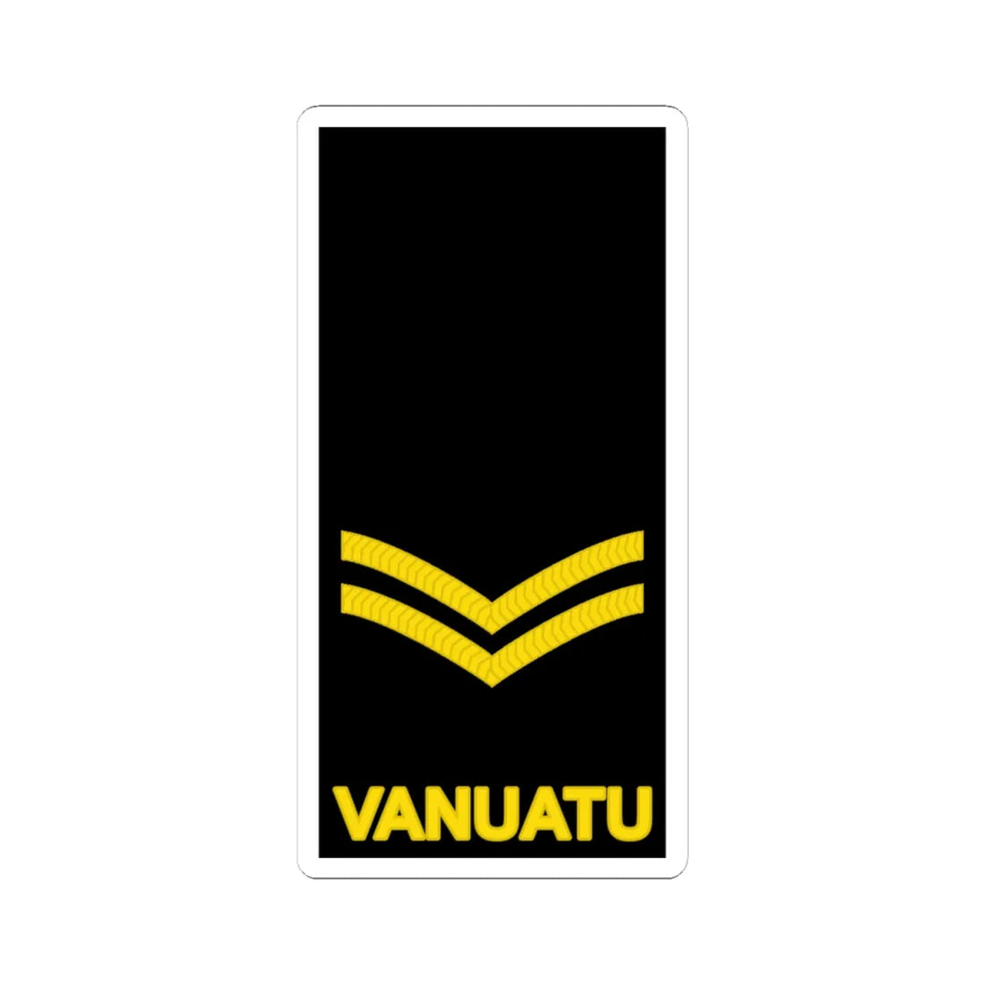 Vanuatu Police Maritime Wing OR 4 (Vanuatu) (Military Rank) STICKER Vinyl Kiss-Cut Decal 4 Inch White - The Sticker Space