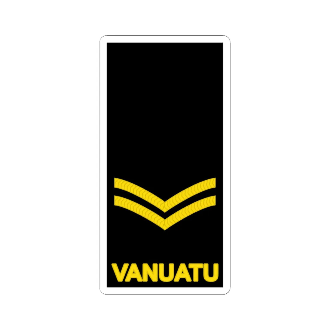 Vanuatu Police Maritime Wing OR 4 (Vanuatu) (Military Rank) STICKER Vinyl Kiss-Cut Decal 6 Inch White - The Sticker Space