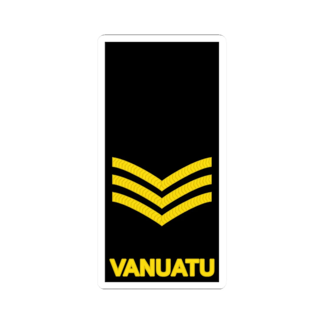 Vanuatu Police Maritime Wing OR 6 (Vanuatu) (Military Rank) STICKER Vinyl Kiss-Cut Decal 2 Inch White - The Sticker Space
