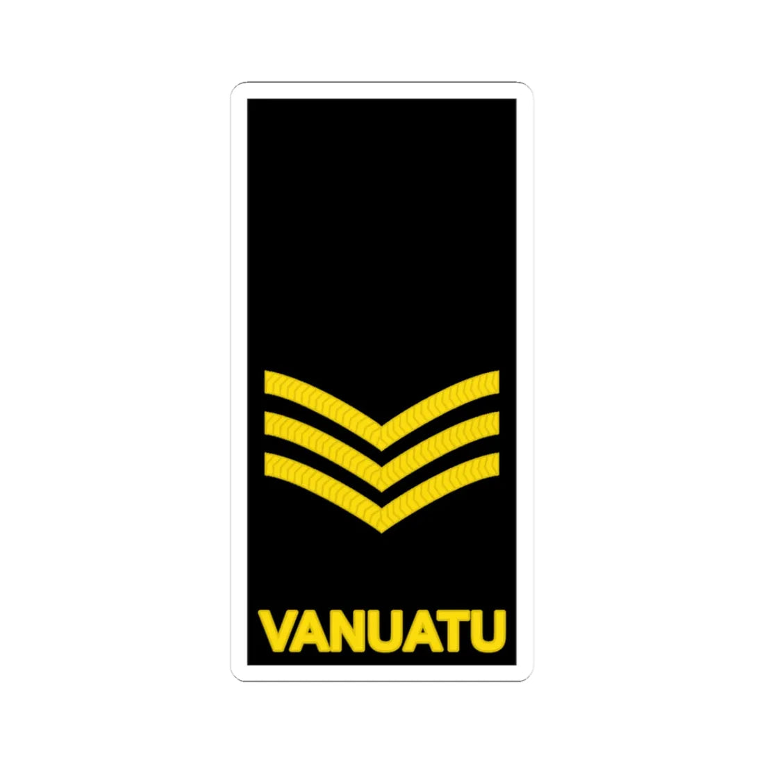 Vanuatu Police Maritime Wing OR 6 (Vanuatu) (Military Rank) STICKER Vinyl Kiss-Cut Decal 3 Inch White - The Sticker Space
