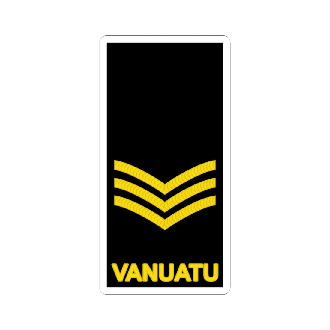 Vanuatu Police Maritime Wing OR 6 (Vanuatu) (Military Rank) STICKER Vinyl Kiss-Cut Decal 4 Inch White - The Sticker Space