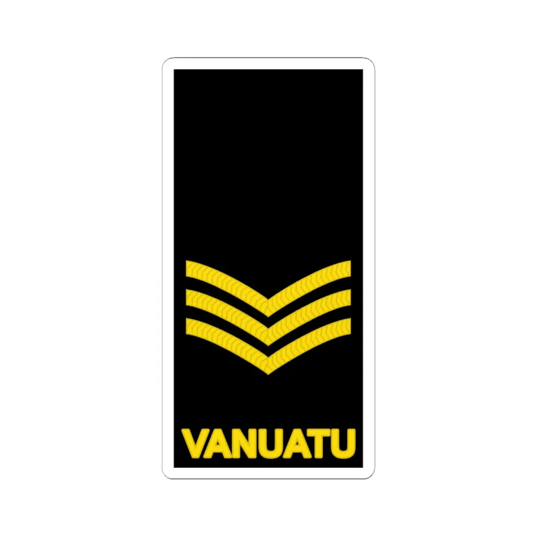 Vanuatu Police Maritime Wing OR 6 (Vanuatu) (Military Rank) STICKER Vinyl Kiss-Cut Decal 6 Inch White - The Sticker Space