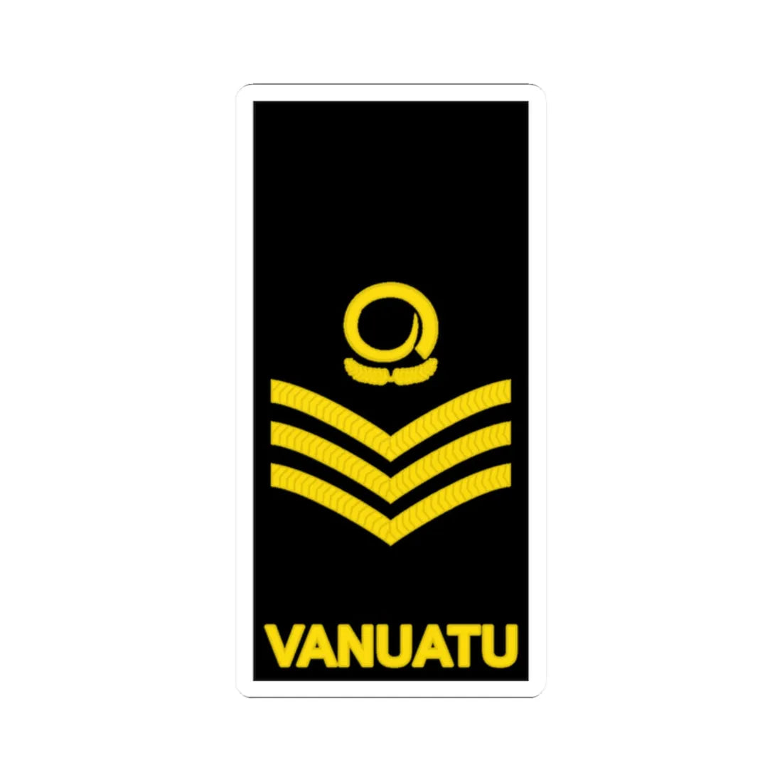 Vanuatu Police Maritime Wing OR 7 (Vanuatu) (Military Rank) STICKER Vinyl Kiss-Cut Decal 2 Inch White - The Sticker Space