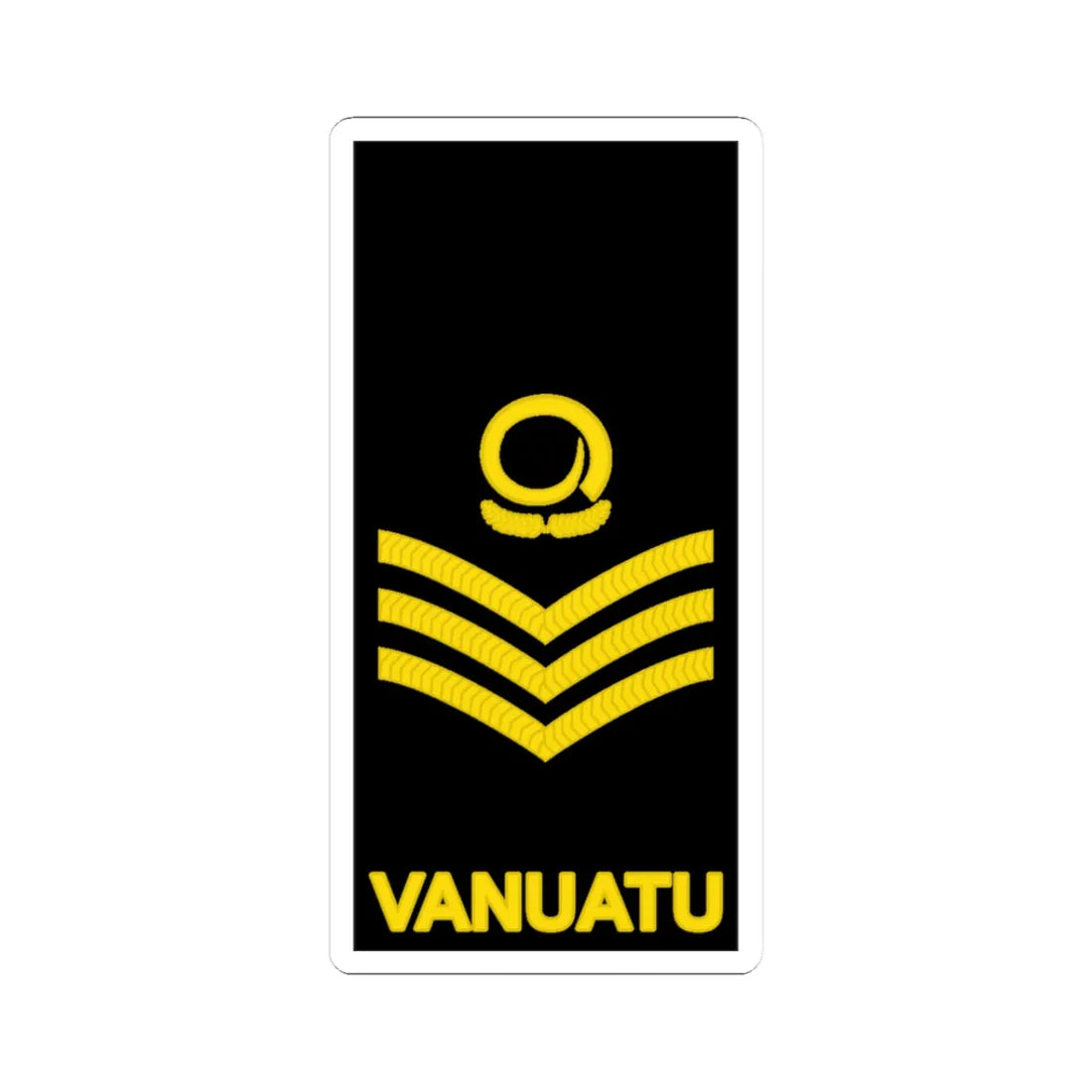 Vanuatu Police Maritime Wing OR 7 (Vanuatu) (Military Rank) STICKER Vinyl Kiss-Cut Decal 3 Inch White - The Sticker Space