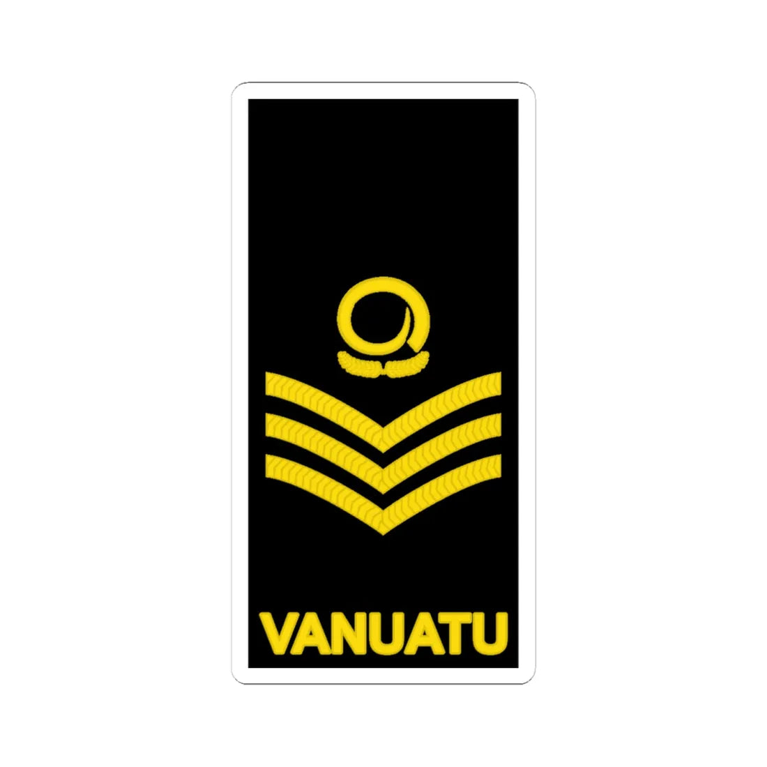 Vanuatu Police Maritime Wing OR 7 (Vanuatu) (Military Rank) STICKER Vinyl Kiss-Cut Decal 4 Inch White - The Sticker Space