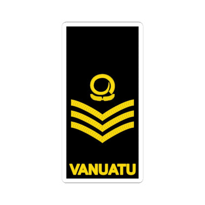 Vanuatu Police Maritime Wing OR 7 (Vanuatu) (Military Rank) STICKER Vinyl Kiss-Cut Decal 4 Inch White - The Sticker Space