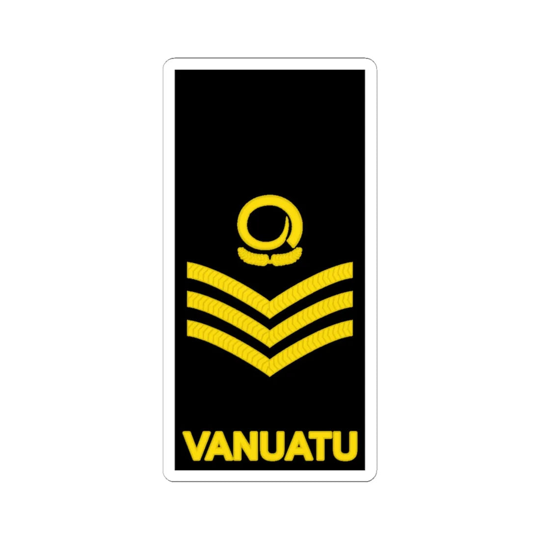 Vanuatu Police Maritime Wing OR 7 (Vanuatu) (Military Rank) STICKER Vinyl Kiss-Cut Decal 6 Inch White - The Sticker Space