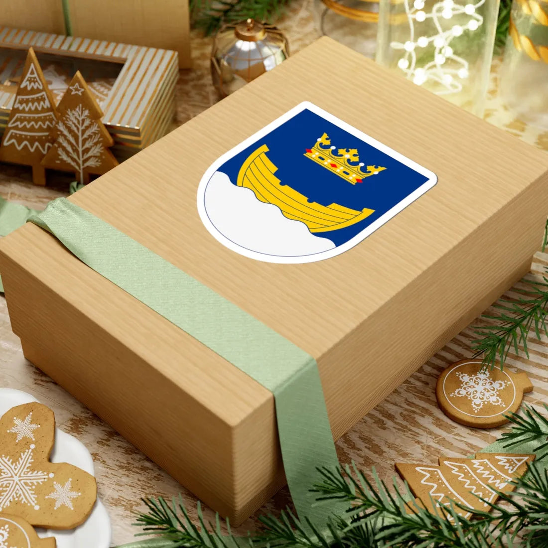 Vapen för Helsingfors stad (Finland) (Coat of Arms) STICKER Vinyl Kiss-Cut Decal - The Sticker Space