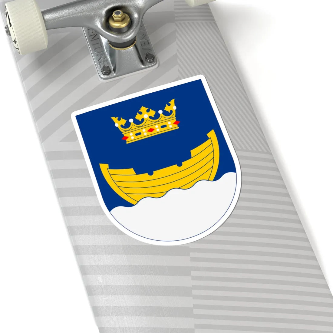 Vapen för Helsingfors stad (Finland) (Coat of Arms) STICKER Vinyl Kiss-Cut Decal - The Sticker Space