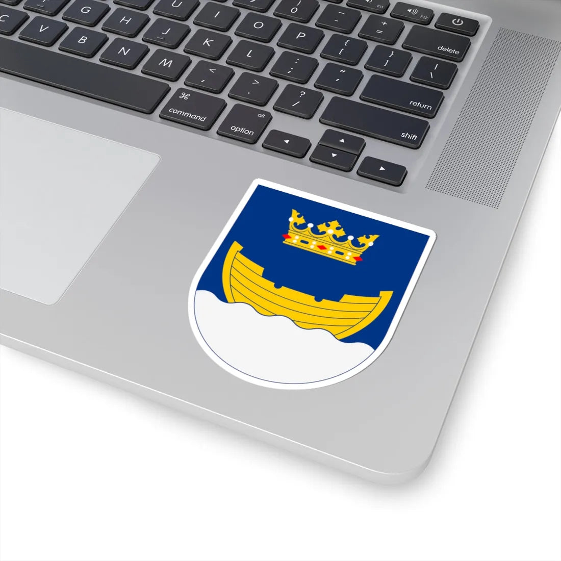 Vapen för Helsingfors stad (Finland) (Coat of Arms) STICKER Vinyl Kiss-Cut Decal - The Sticker Space
