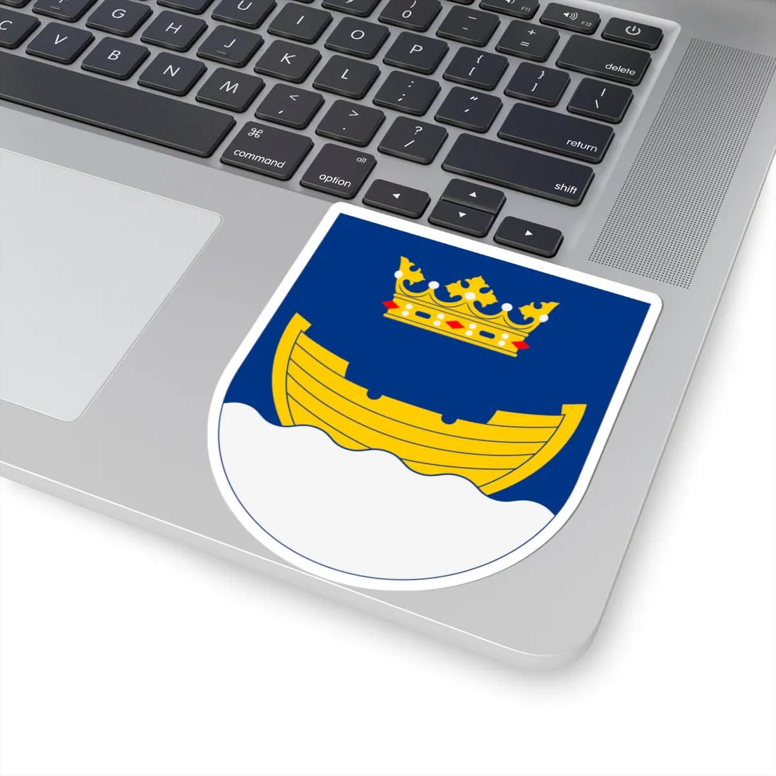 Vapen för Helsingfors stad (Finland) (Coat of Arms) STICKER Vinyl Kiss-Cut Decal - The Sticker Space