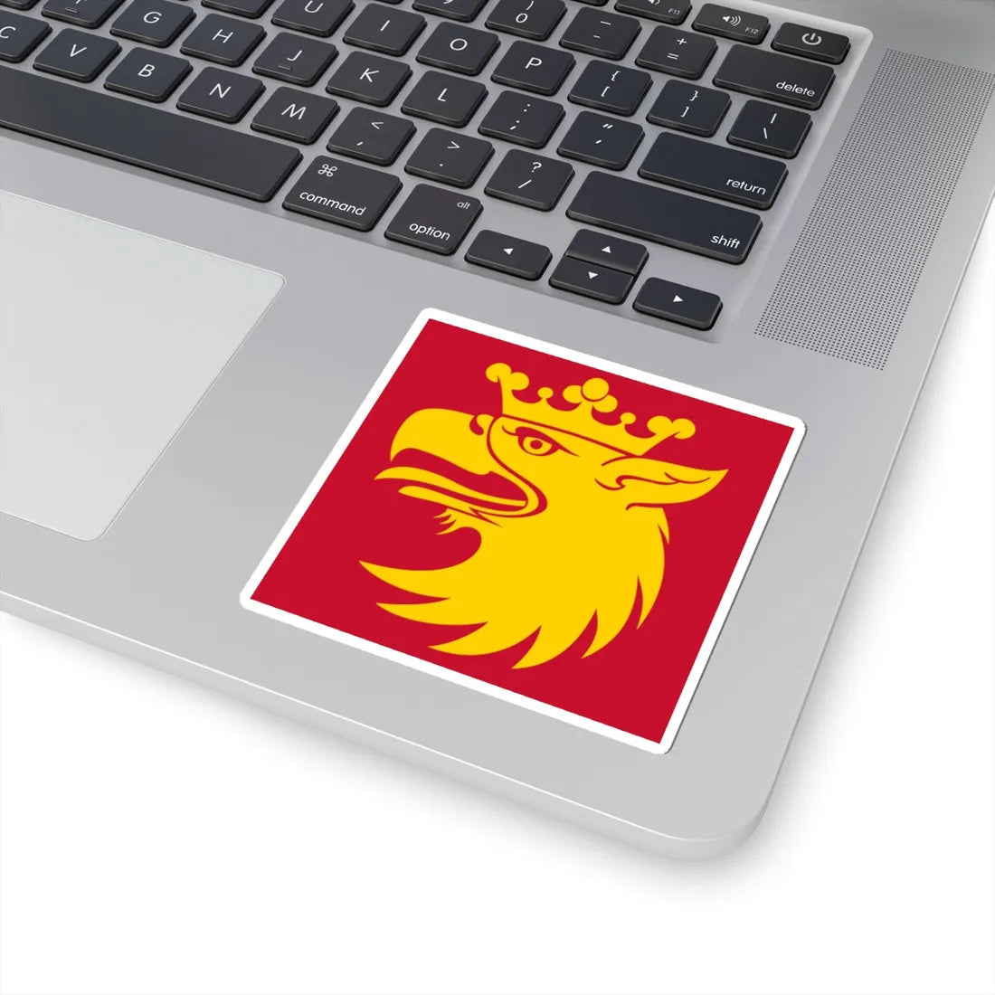 Vapenflagga for Skane lan (Sweden) STICKER Vinyl Kiss-Cut Decal - The Sticker Space
