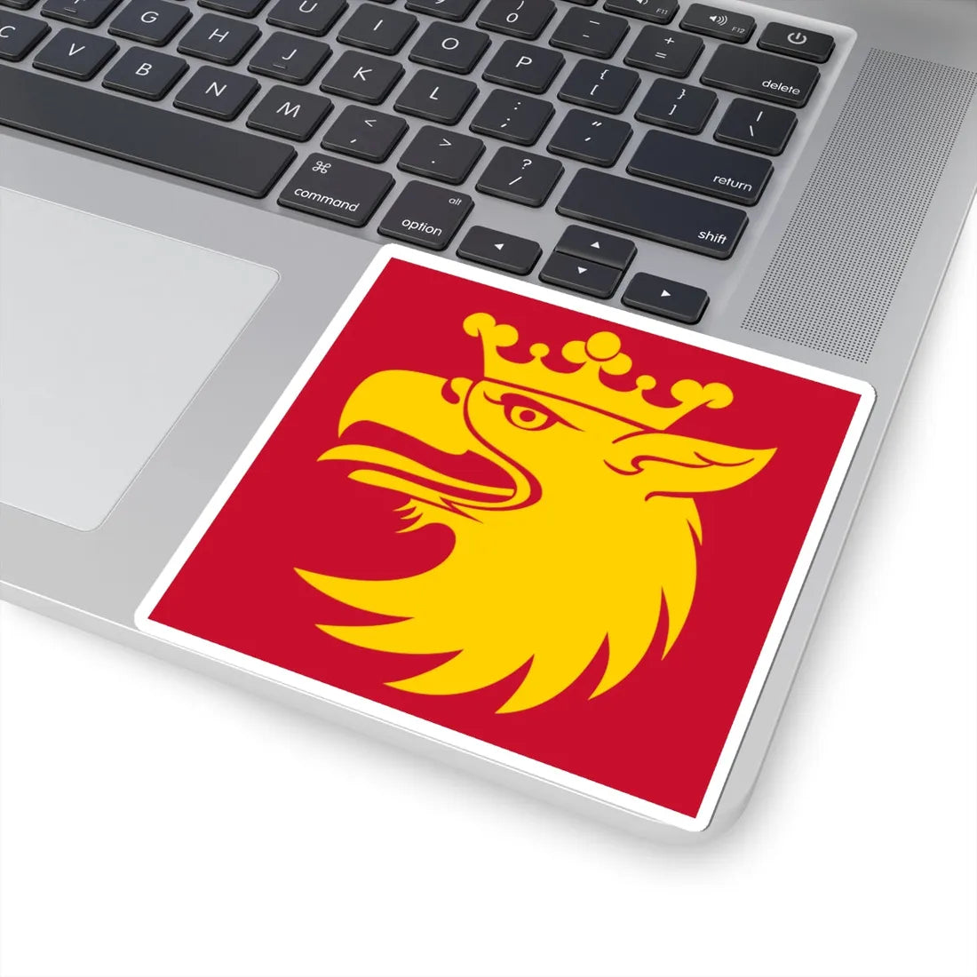 Vapenflagga for Skane lan (Sweden) STICKER Vinyl Kiss-Cut Decal - The Sticker Space