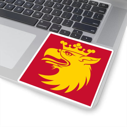 Vapenflagga for Skane lan (Sweden) STICKER Vinyl Kiss-Cut Decal - The Sticker Space