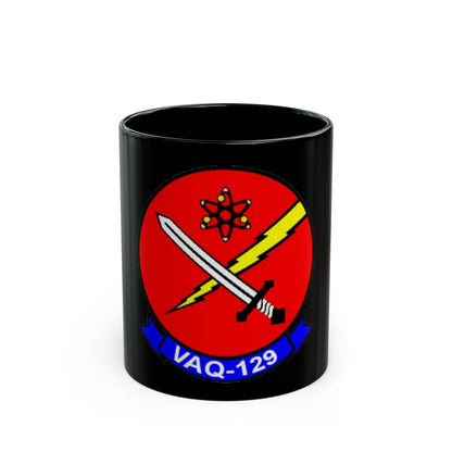 VAQ 129 (U.S. Navy) Black Coffee Mug-11oz-The Sticker Space