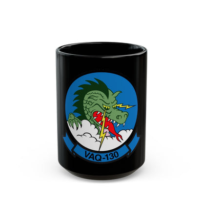 VAQ 130 Electronic Attack Squadron 130 (U.S. Navy) Black Coffee Mug-15oz-The Sticker Space