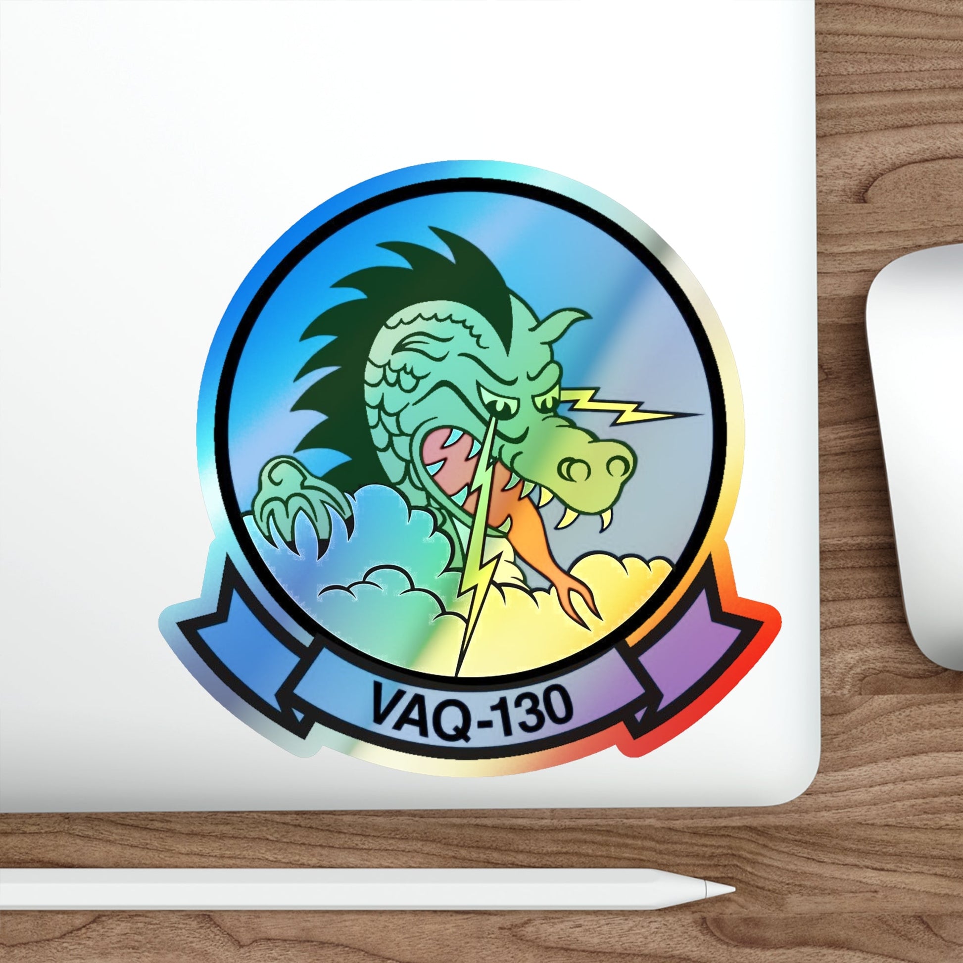 VAQ 130 Electronic Attack Squadron 130 (U.S. Navy) Holographic STICKER Die-Cut Vinyl Decal-The Sticker Space