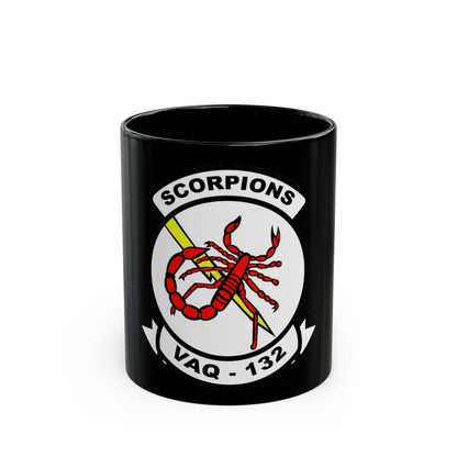 VAQ 132 Electronic Attack Squadron 132 (U.S. Navy) Black Coffee Mug-11oz-The Sticker Space