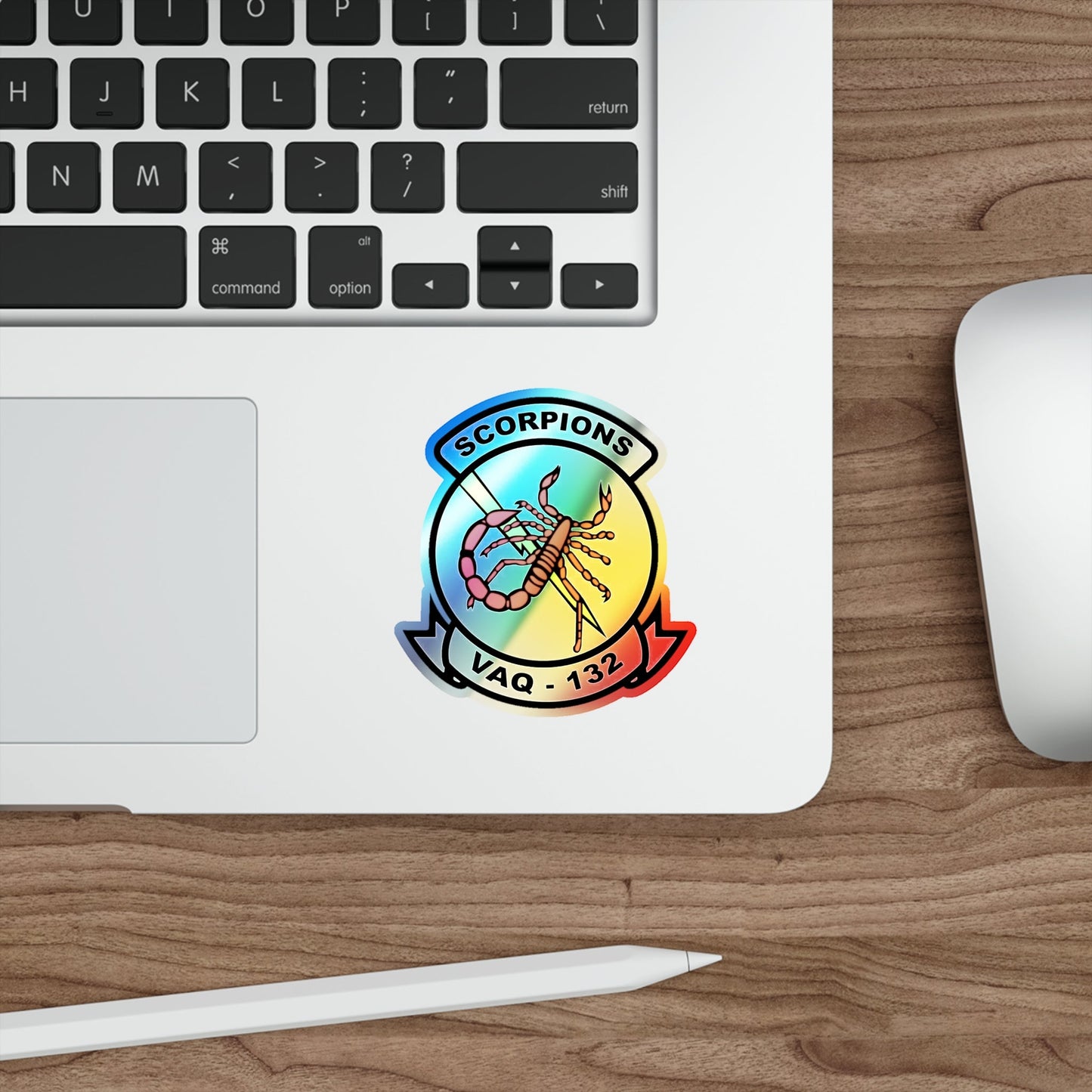 VAQ 132 Electronic Attack Squadron 132 (U.S. Navy) Holographic STICKER Die-Cut Vinyl Decal-The Sticker Space