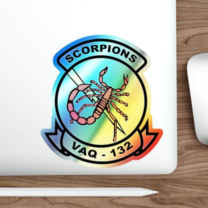 VAQ 132 Electronic Attack Squadron 132 (U.S. Navy) Holographic STICKER Die-Cut Vinyl Decal-The Sticker Space