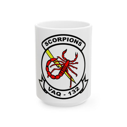 VAQ 132 Electronic Attack Squadron 132 (U.S. Navy) White Coffee Mug-15oz-The Sticker Space