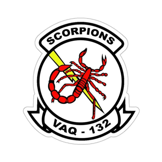 VAQ 132 Electronic Attack Squadron 132 (U.S. Navy) STICKER Vinyl Kiss-Cut Decal 2 Inch White - The Sticker Space