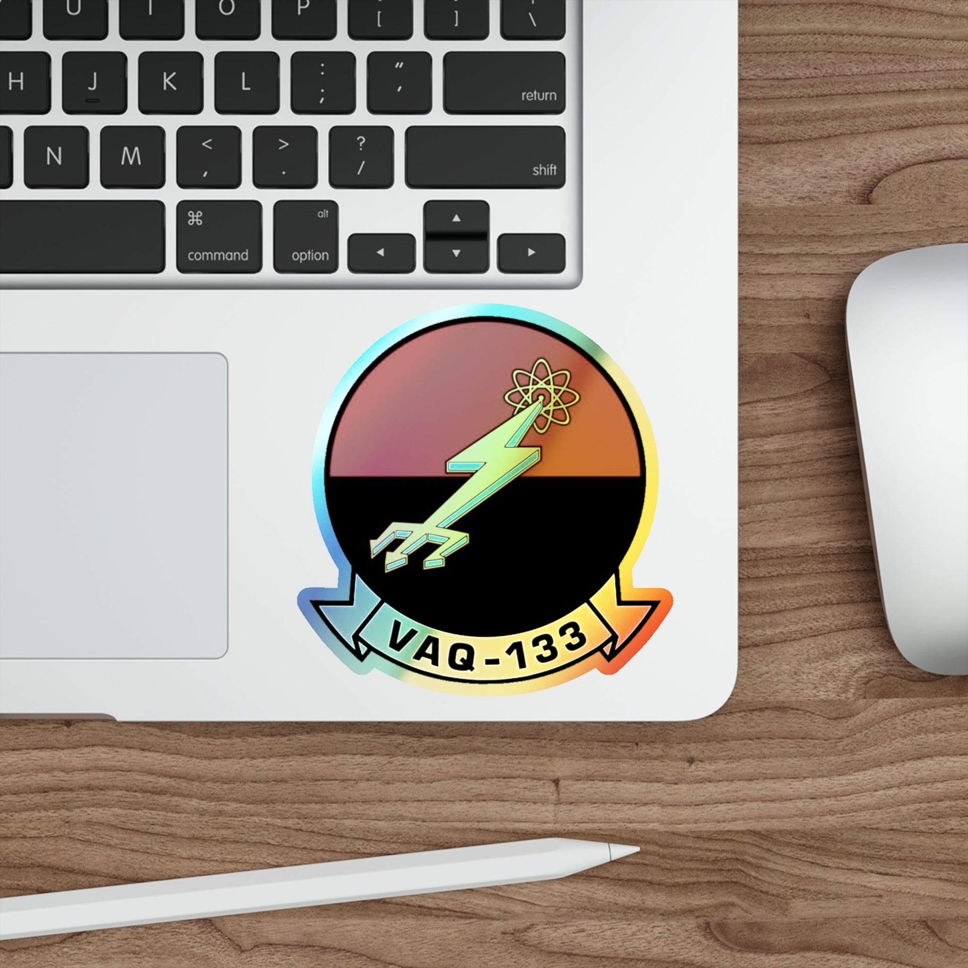 VAQ 133 Electronic Attack Squadron 133 (U.S. Navy) Holographic STICKER Die-Cut Vinyl Decal-The Sticker Space