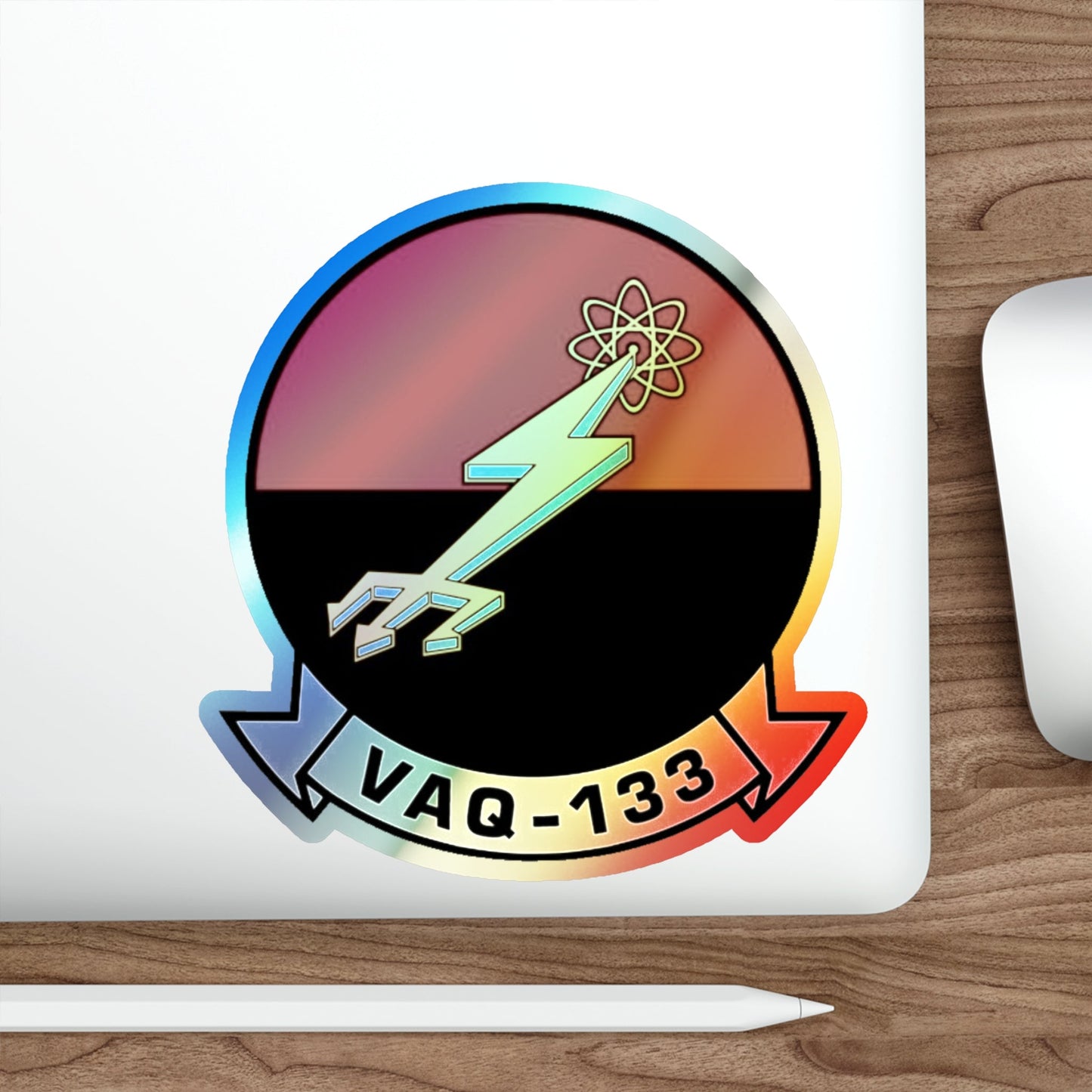 VAQ 133 Electronic Attack Squadron 133 (U.S. Navy) Holographic STICKER Die-Cut Vinyl Decal-The Sticker Space