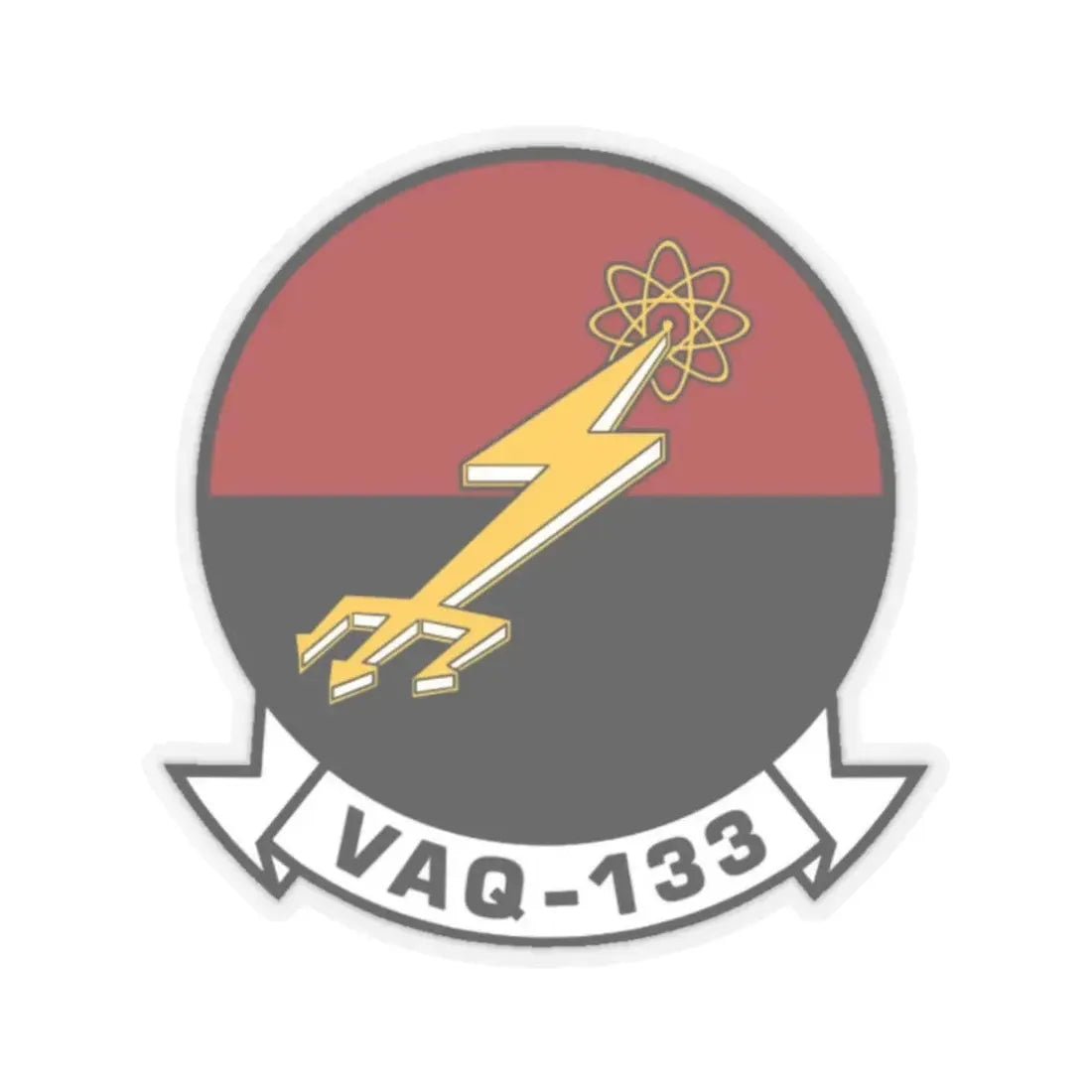 VAQ 133 Electronic Attack Squadron 133 (U.S. Navy) STICKER Vinyl Kiss-Cut Decal 3 Inch Transparent - The Sticker Space