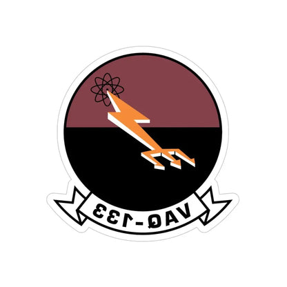 VAQ 133 (U.S. Navy) REVERSE PRINT Transparent Die-Cut STICKER 6 Inch Die-Cut Transparent - The Sticker Space