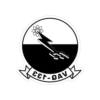 VAQ 133BW (U.S. Navy) REVERSE PRINT Transparent Die-Cut STICKER 5 Inch Die-Cut Transparent - The Sticker Space