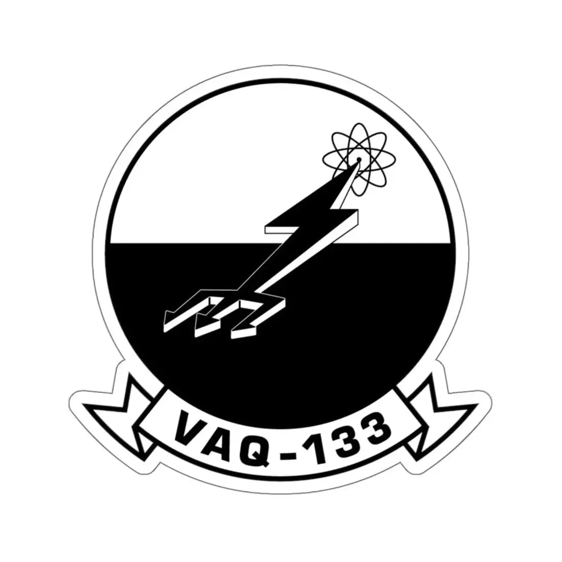 VAQ 133BW (U.S. Navy) STICKER Vinyl Kiss-Cut Decal 6 Inch White - The Sticker Space