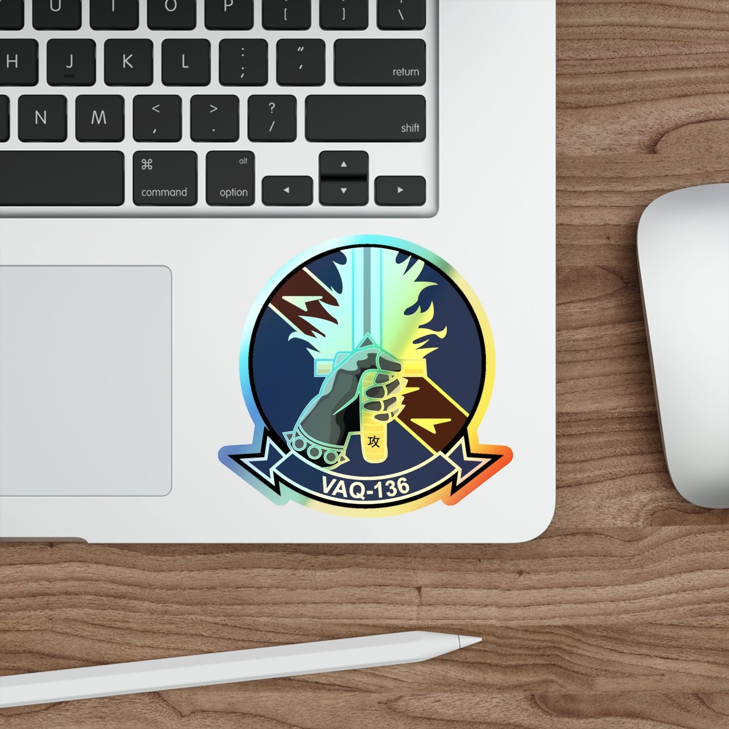 VAQ 136 Electronic Attack Squadron 136 (U.S. Navy) Holographic STICKER Die-Cut Vinyl Decal-The Sticker Space