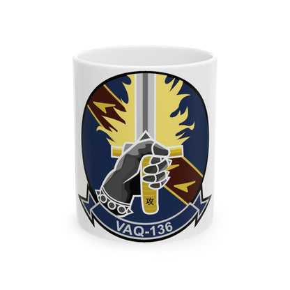 VAQ 136 Electronic Attack Squadron 136 (U.S. Navy) White Coffee Mug-11oz-The Sticker Space