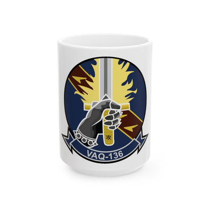 VAQ 136 Electronic Attack Squadron 136 (U.S. Navy) White Coffee Mug-15oz-The Sticker Space