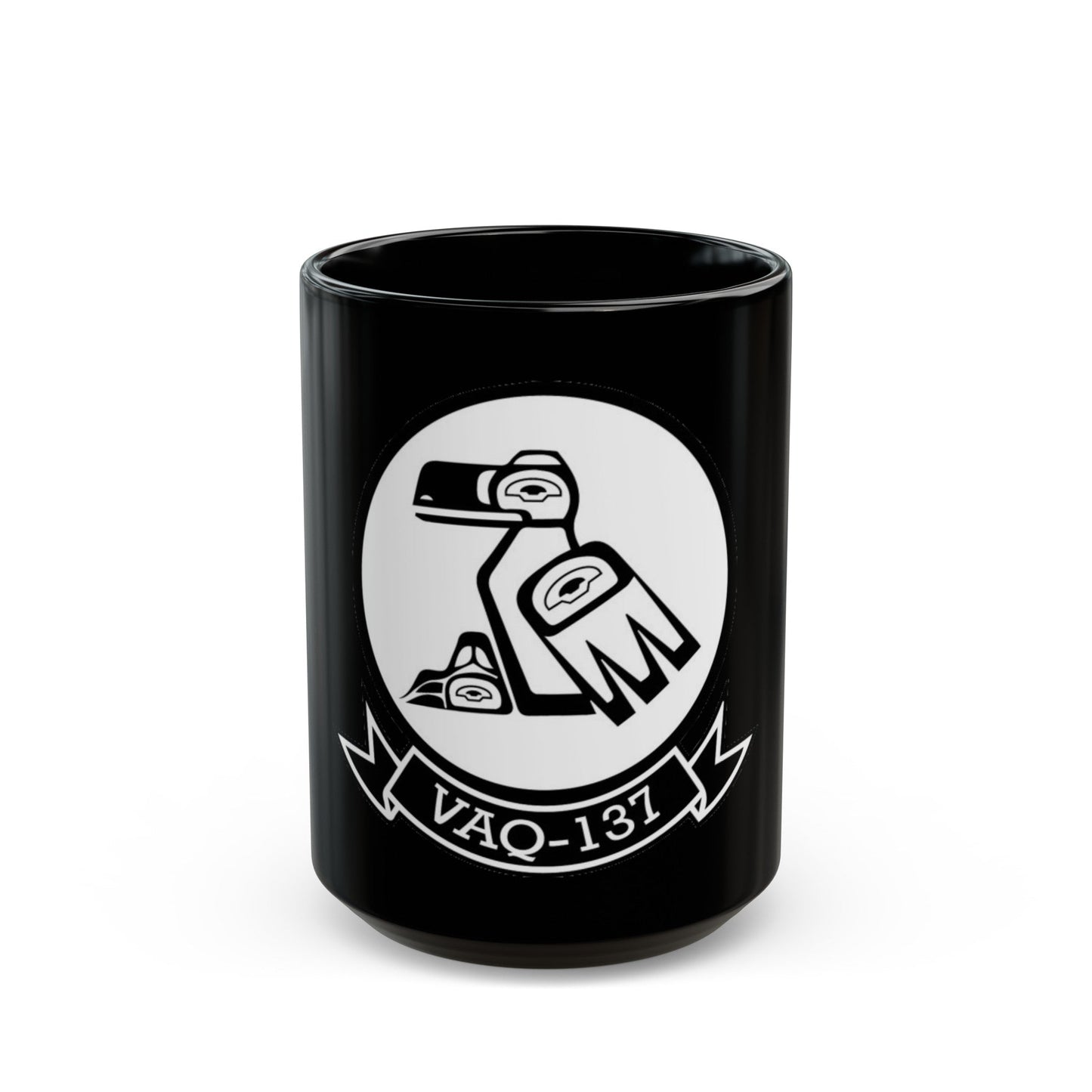 VAQ 137 Electronic Attack Squadron 137 (U.S. Navy) Black Coffee Mug-15oz-The Sticker Space