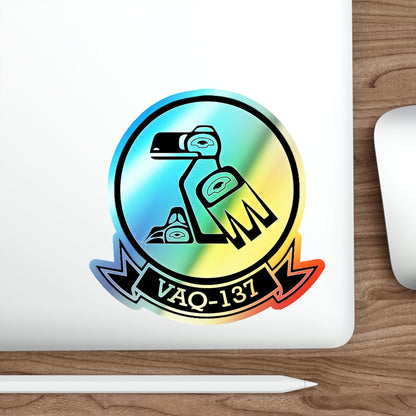 VAQ 137 Electronic Attack Squadron 137 (U.S. Navy) Holographic STICKER Die-Cut Vinyl Decal-The Sticker Space