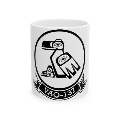 VAQ 137 Electronic Attack Squadron 137 (U.S. Navy) White Coffee Mug-11oz-The Sticker Space