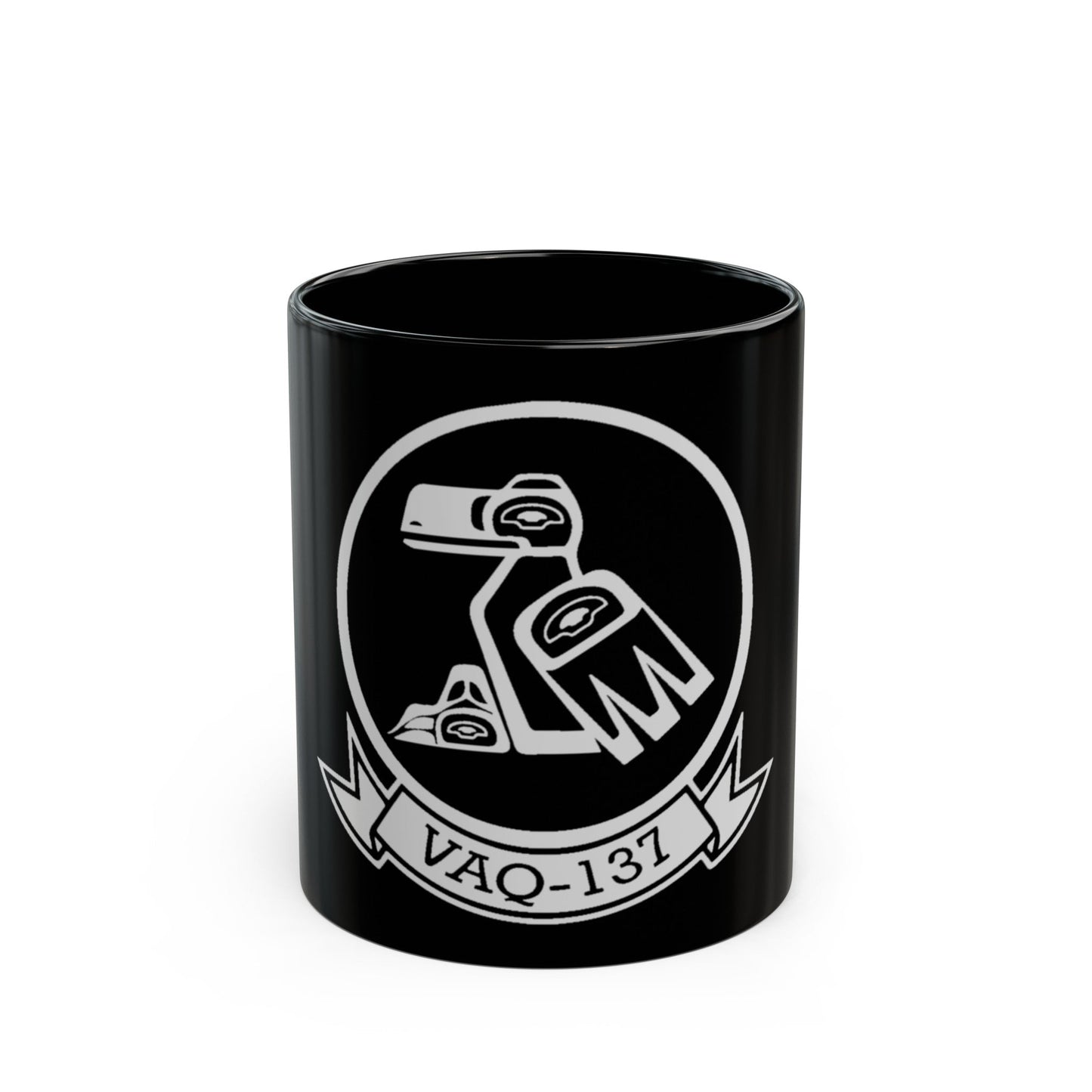 VAQ 137 ROOKS (U.S. Navy) Black Coffee Mug-11oz-The Sticker Space