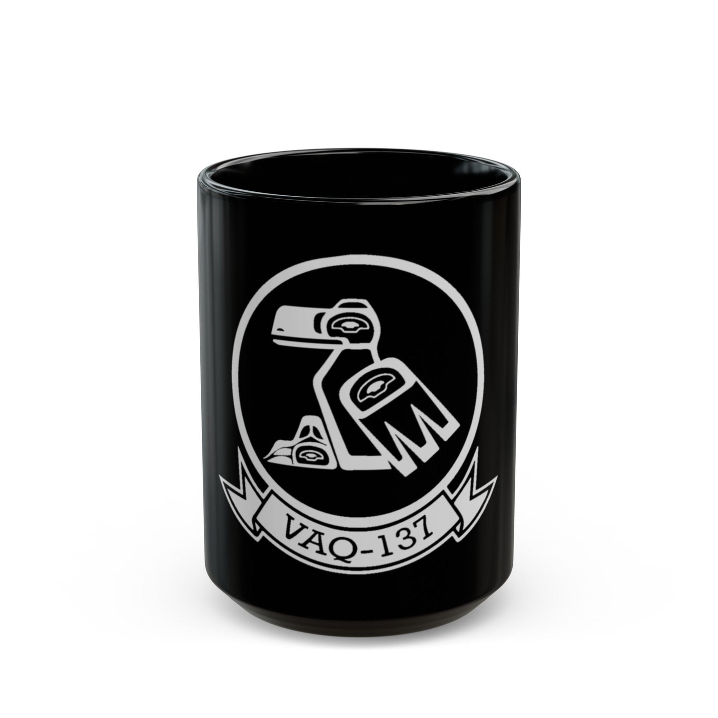 VAQ 137 ROOKS (U.S. Navy) Black Coffee Mug-15oz-The Sticker Space