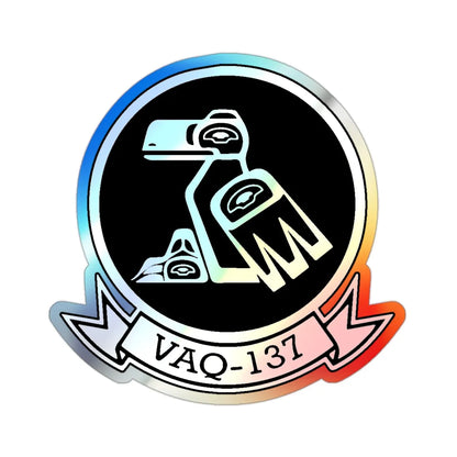 VAQ 137 ROOKS (U.S. Navy) Holographic STICKER Die-Cut Vinyl Decal 2 Inch Holographic - The Sticker Space