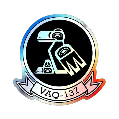 VAQ 137 ROOKS (U.S. Navy) Holographic STICKER Die-Cut Vinyl Decal 3 Inch Holographic - The Sticker Space