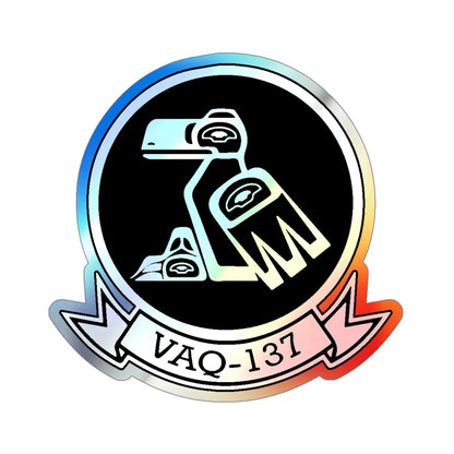 VAQ 137 ROOKS (U.S. Navy) Holographic STICKER Die-Cut Vinyl Decal 6 Inch Holographic - The Sticker Space