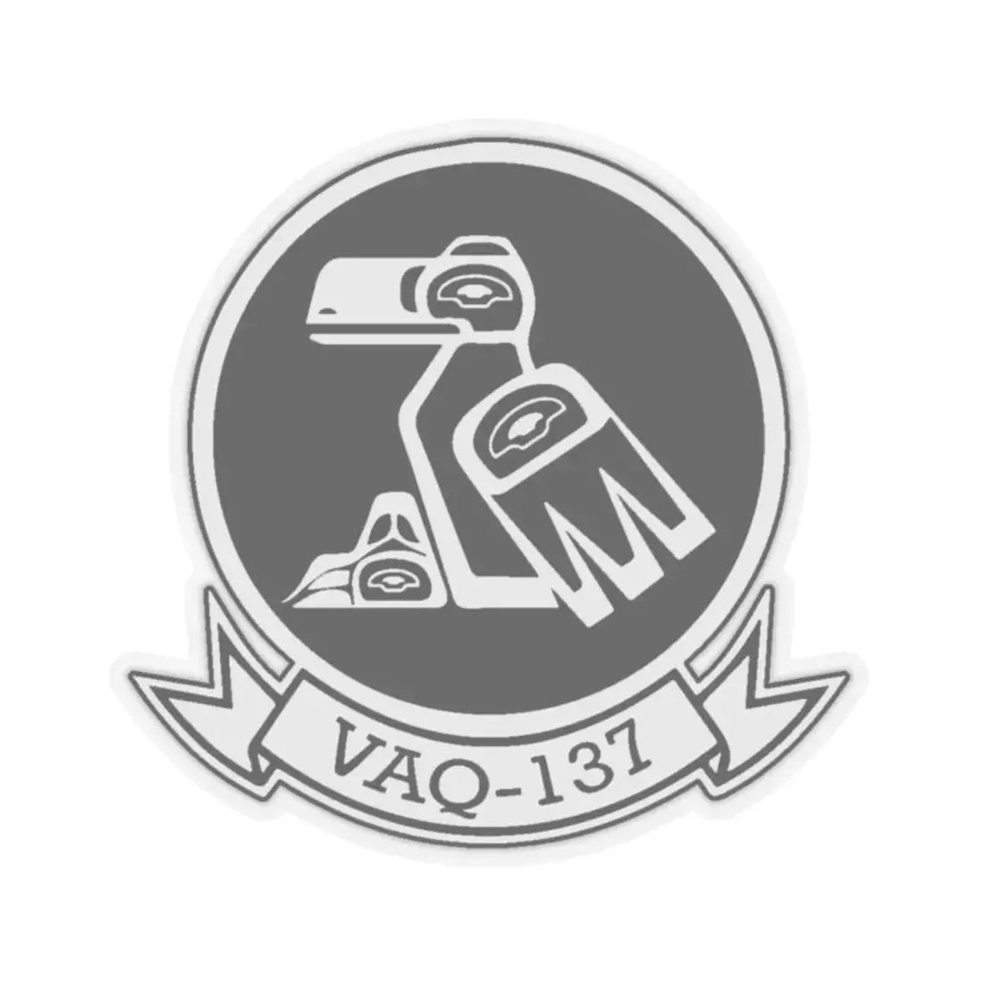 VAQ 137 ROOKS (U.S. Navy) STICKER Vinyl Kiss-Cut Decal 4 Inch Transparent - The Sticker Space